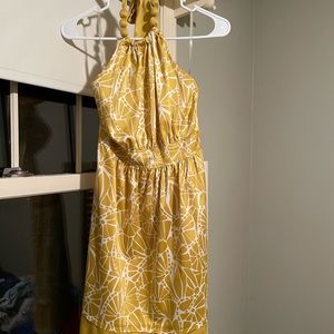 Halter dress gold